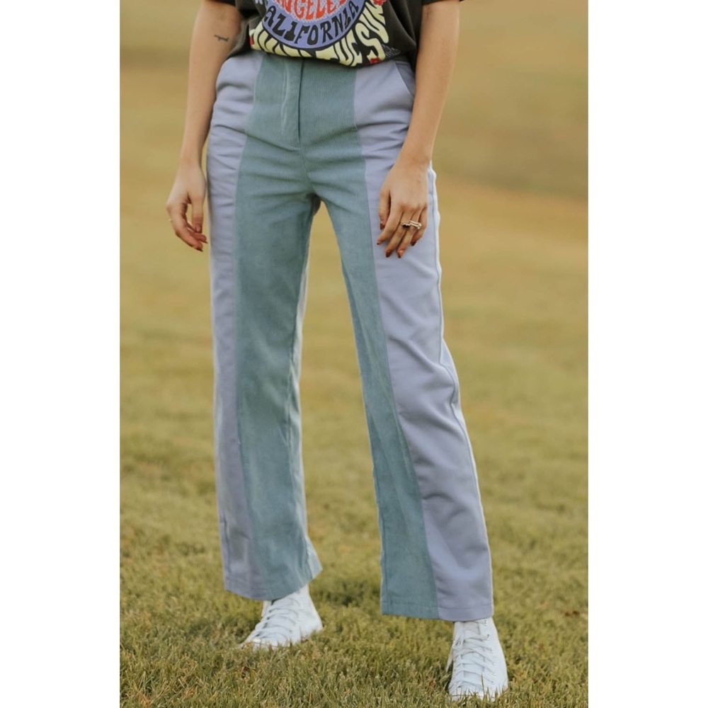 huff split corduroy statement pants